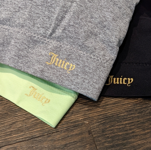 NWT Juicy Couture 3pk Sport Bras Neon Green 1X - Picture 2 of 2